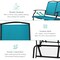 Best Choice Products 2-Person Outdoor Swing Glider, Steel Patio Loveseat, Bench Rocker w/ Armrests